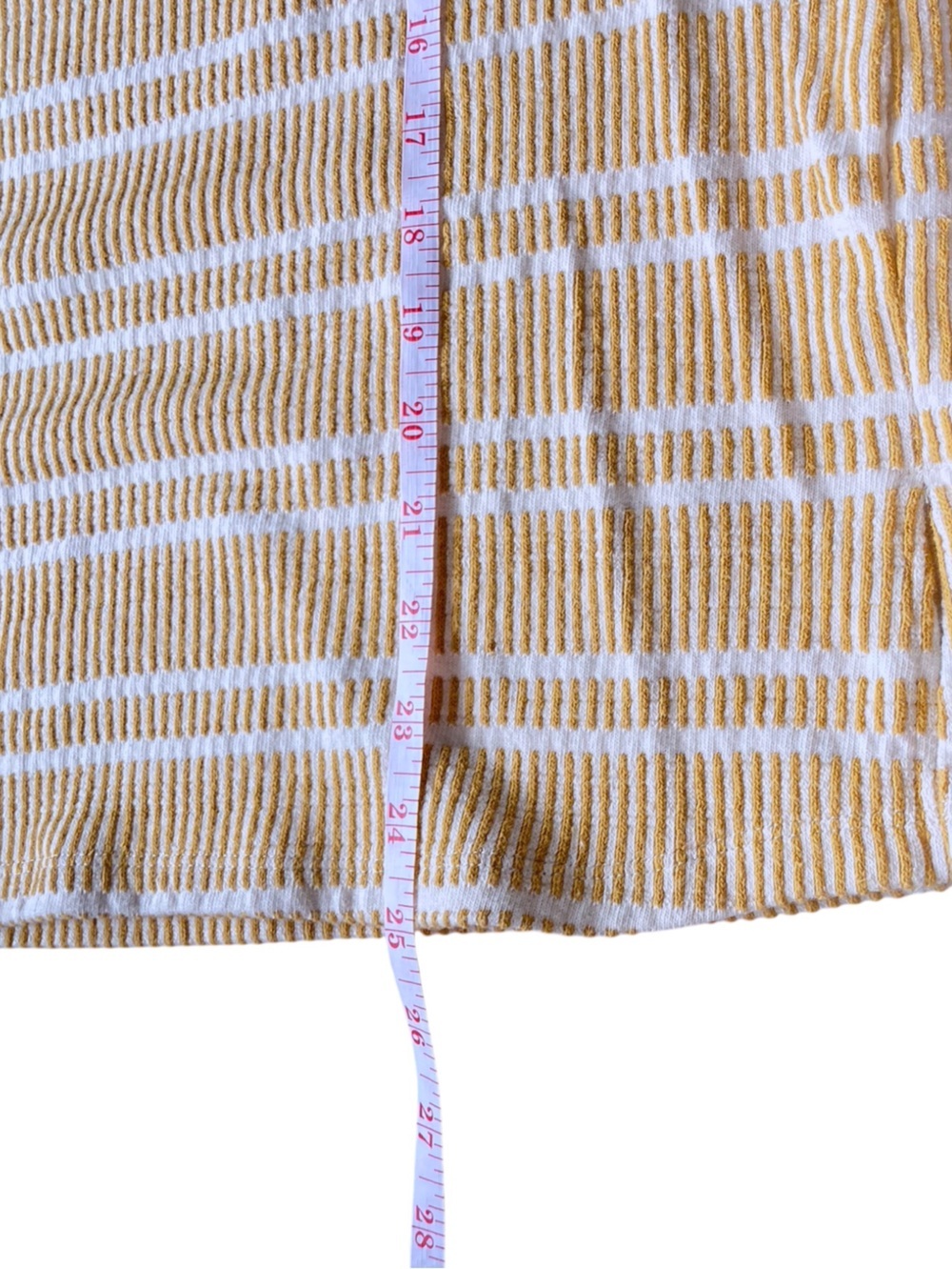 ANTHROPOLOGIE POSTMARK | Mustard Yellow Striped Knit Top | Size XL - Picture 8 of 12